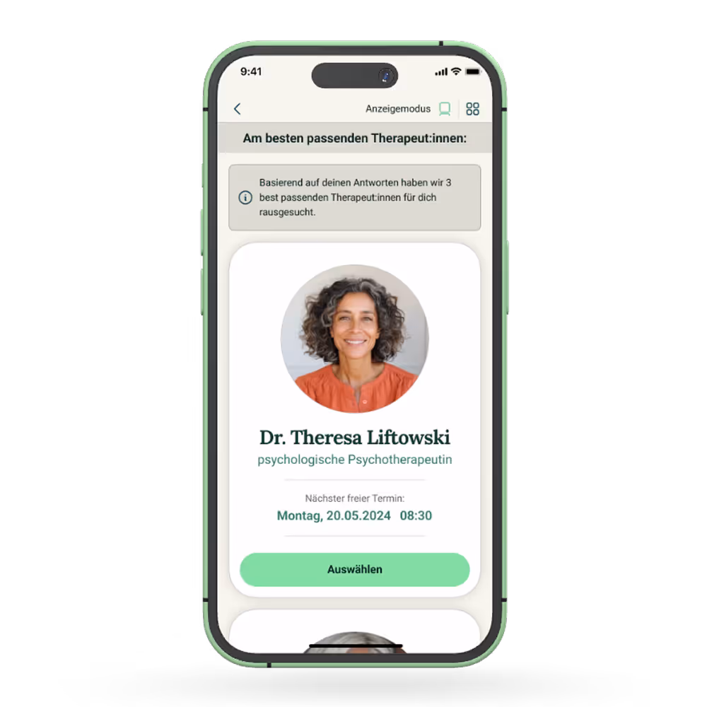 Device mockup showcasing the Therapy Lift App