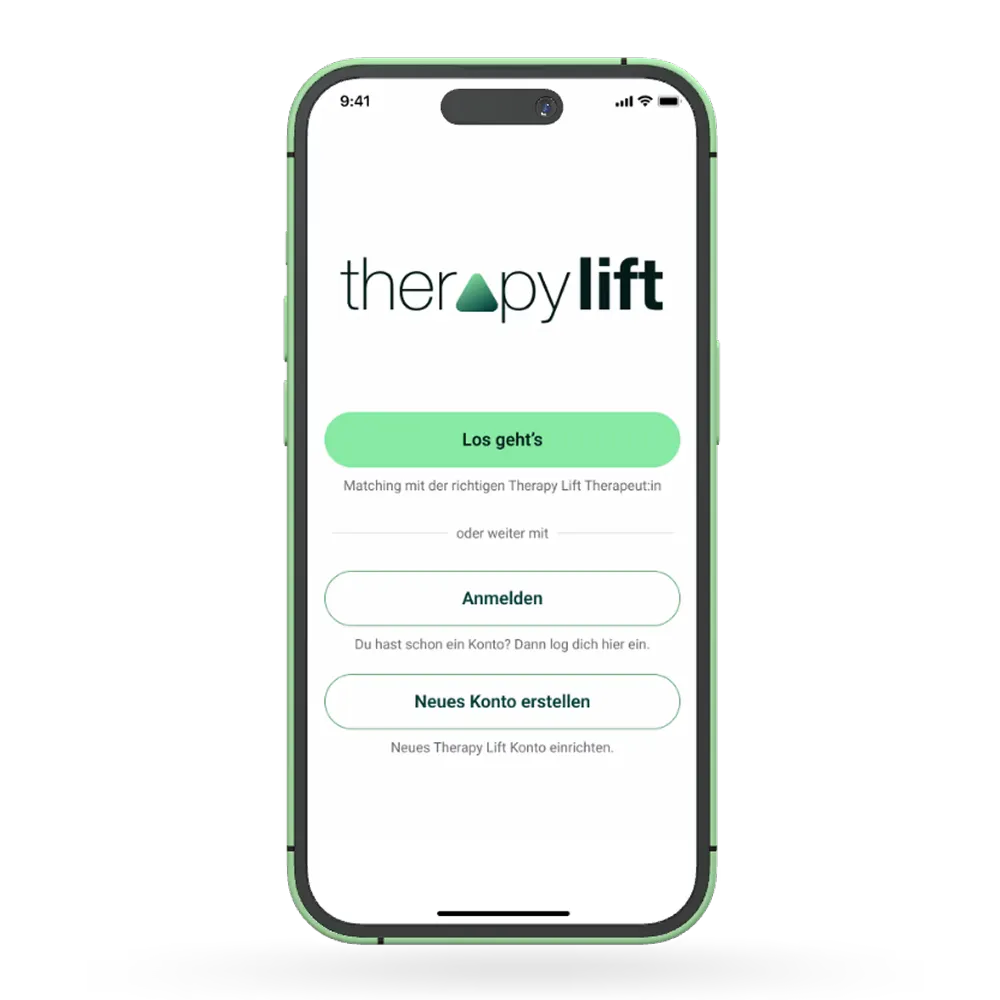 Sichere Registrierung bei Therapy Lift