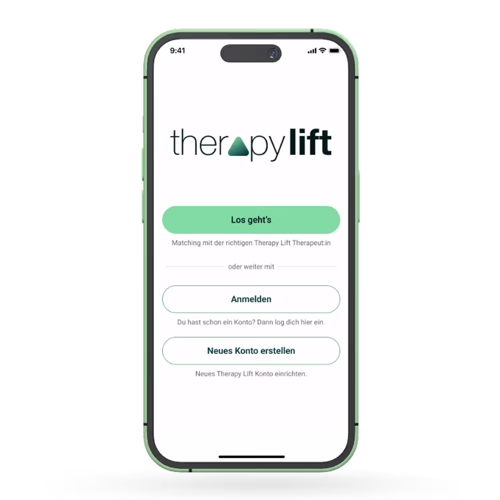 Device mockup showcasing the Therapy Lift App