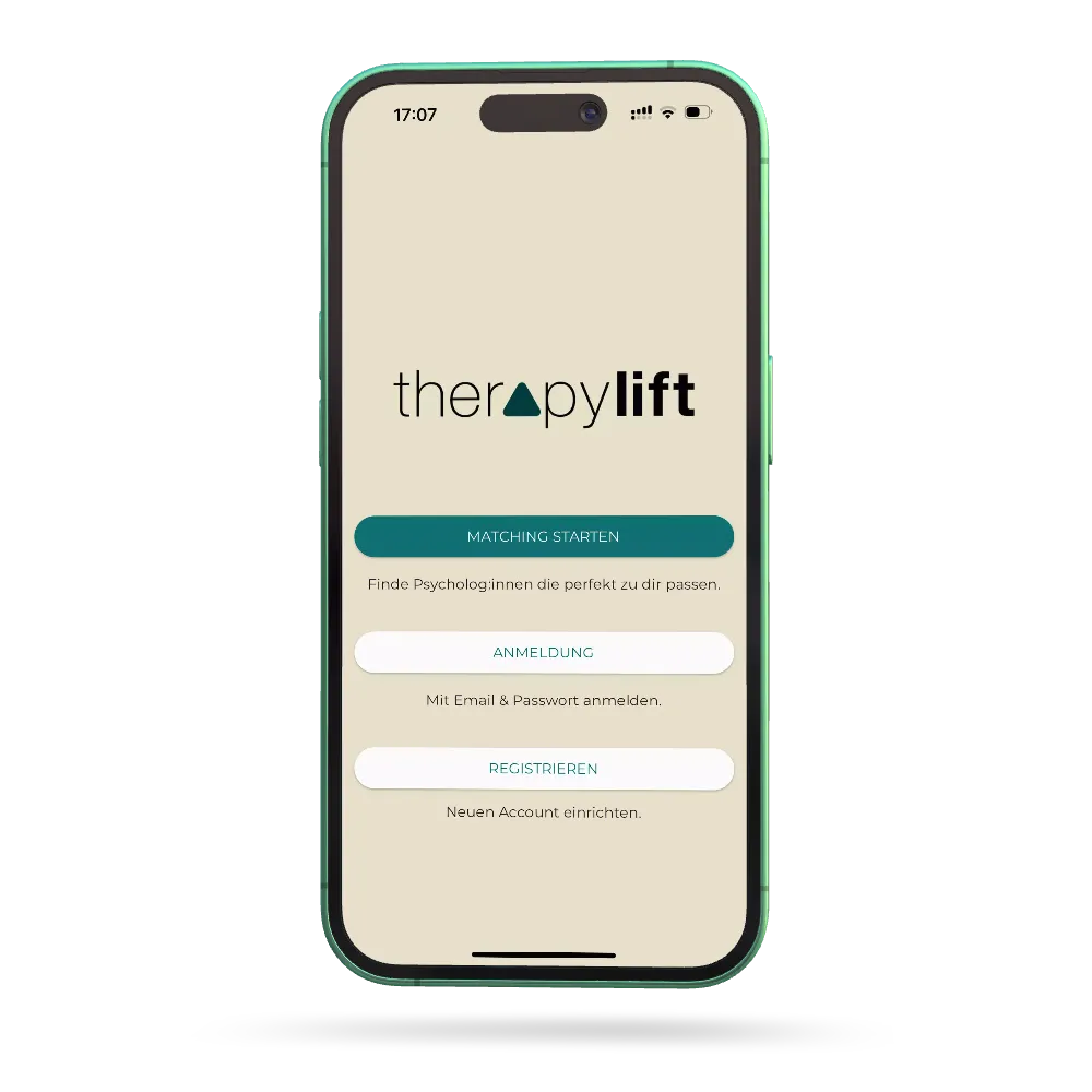 Device mockup showcasing the Therapy Lift App