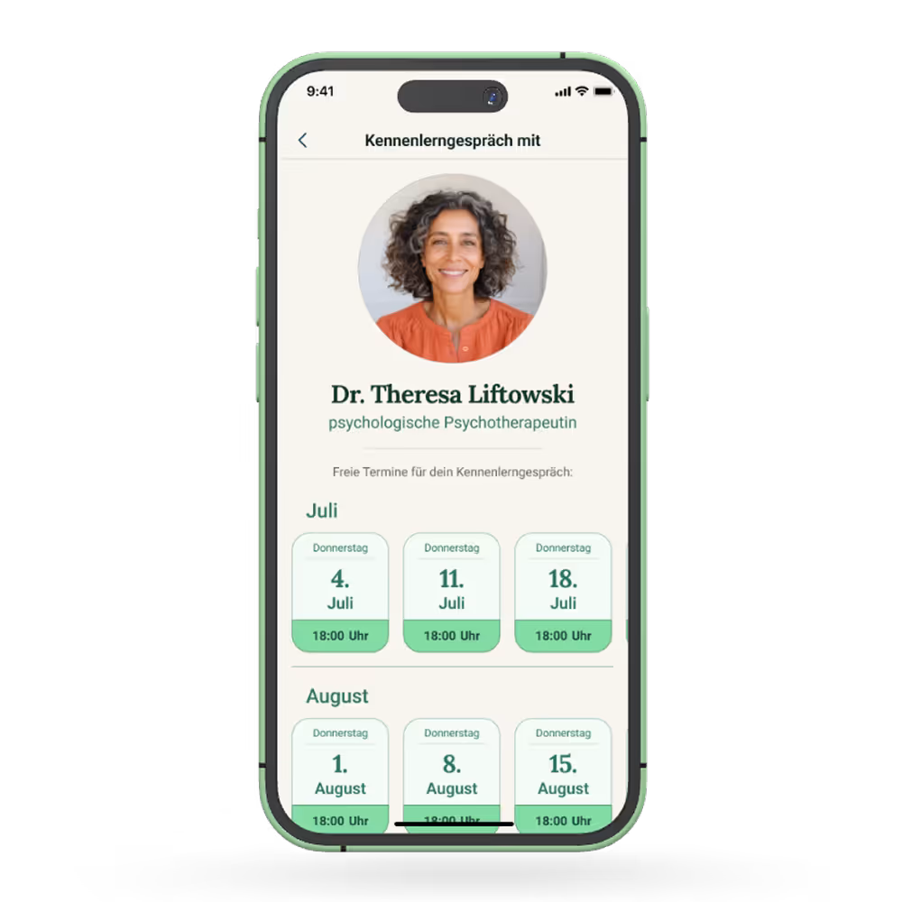 Device mockup showcasing the Therapy Lift App