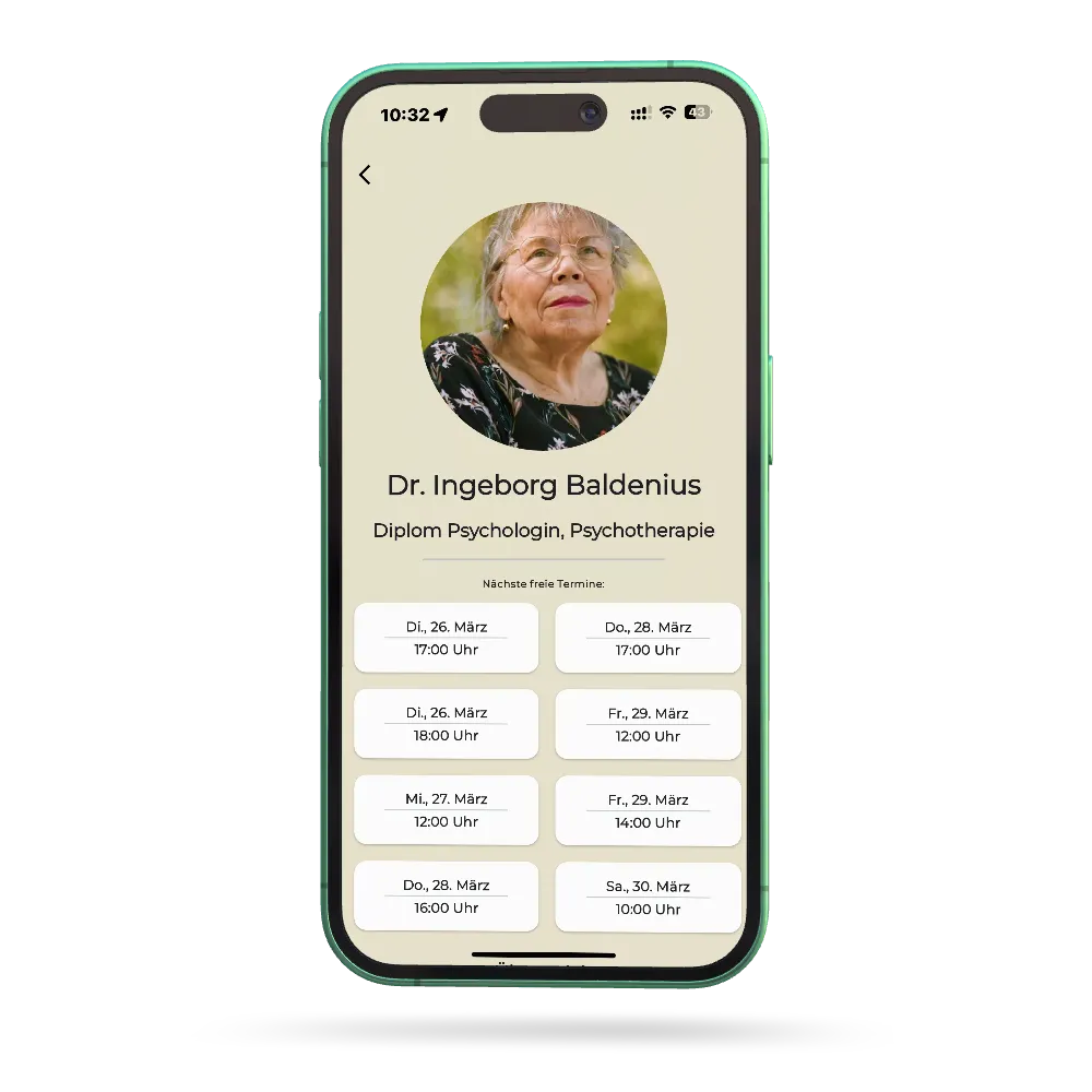 Device mockup showcasing the Therapy Lift App