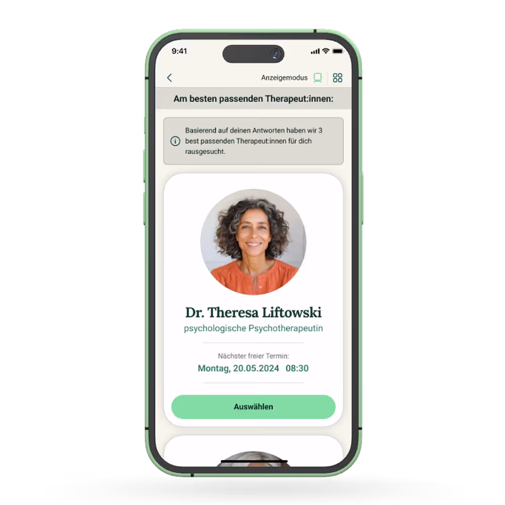 Device mockup showcasing the Therapy Lift App